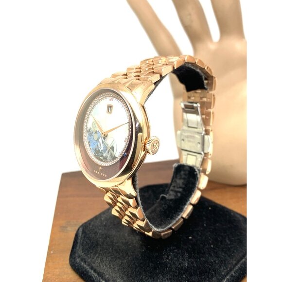 Poniger Men's Watch Automatic Moon Phase Date Rose Gold Stainless Steel 41mm - Picture 2 of 13